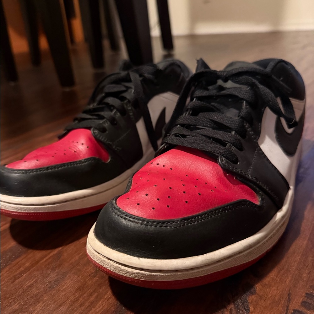 Jordan 1 low bred toe 2.0
Used but still lots of life left in them